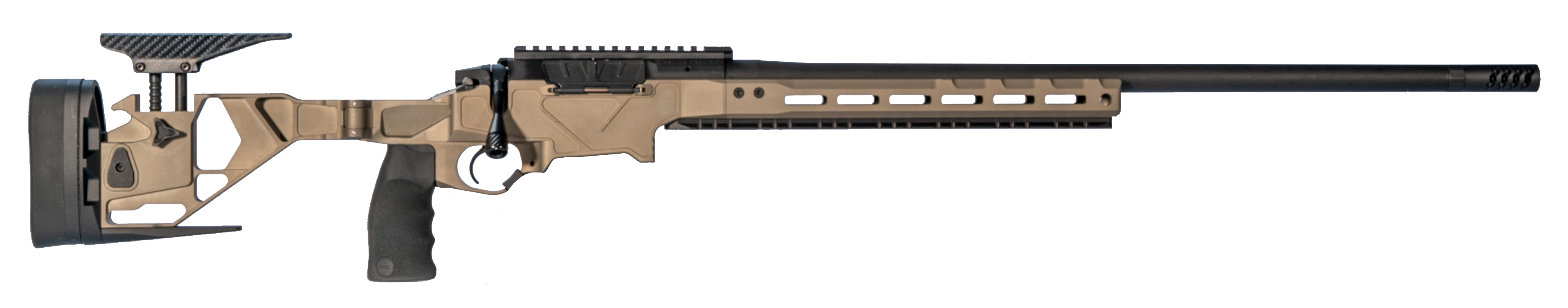 Seekins Precision 0011710133FDE Havak HIT Pro 6.5 Creedmoor 3+1 24" Threaded, Black Barrel/Rec, Flat Dark Earth Adjustable Chassis with Folding Stock, Scope Mount, Timney Trigger, ARCA Rail
