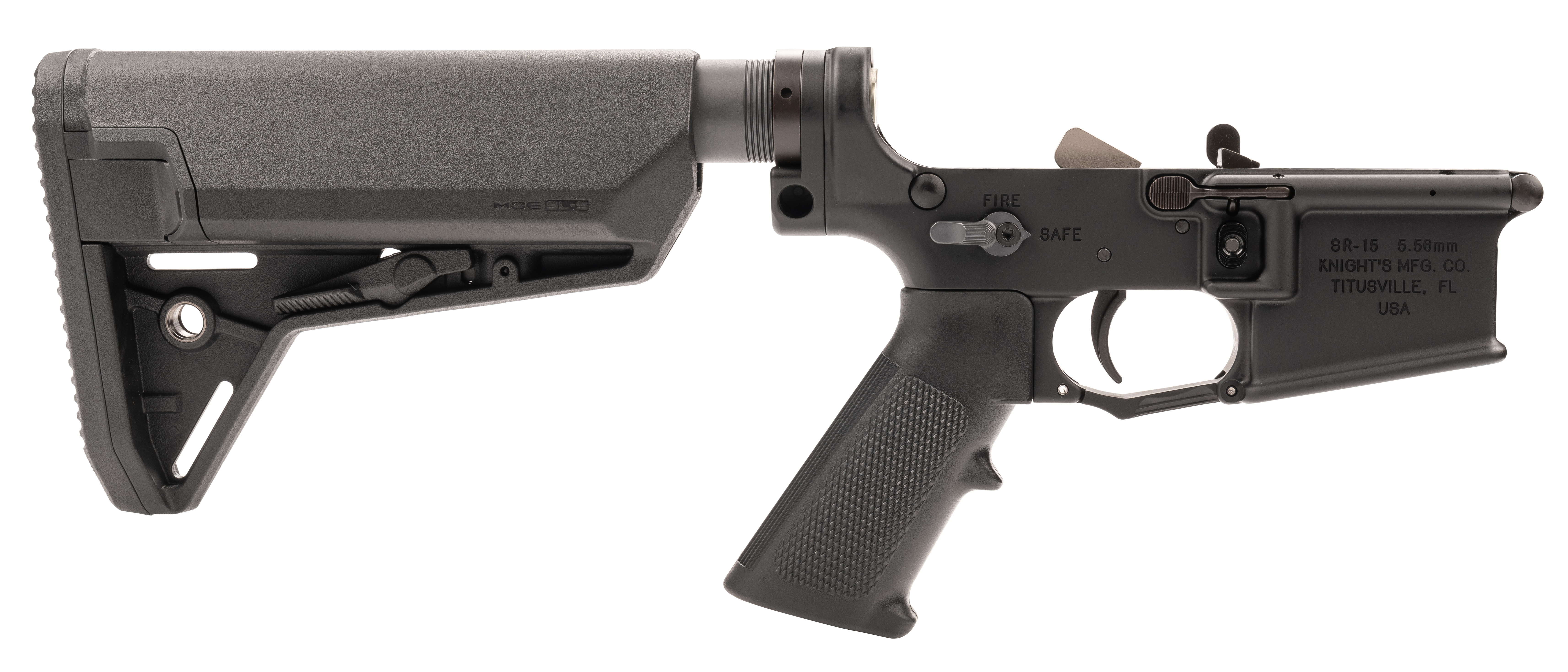 Knights Armament 25780 Lower Receiver Assembly Kit 5.56x45mm NATO Synthetic Stock