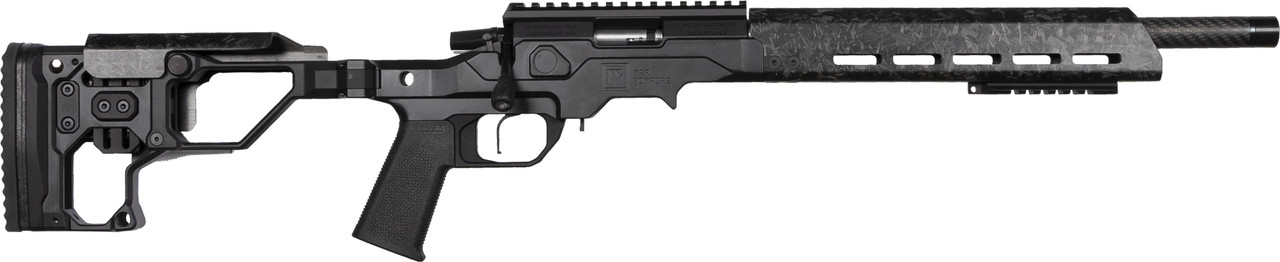 Christensen Arms Modern Precision Rifle Rimfire 22 Winchester Magnum Rimfire (WMR), 16in. Barrel, 30rd, Billet Chassis w/ Adj. Folding Stock, CF MLOK Handguard, CF Barrel - Black (NPN: 840290502309)