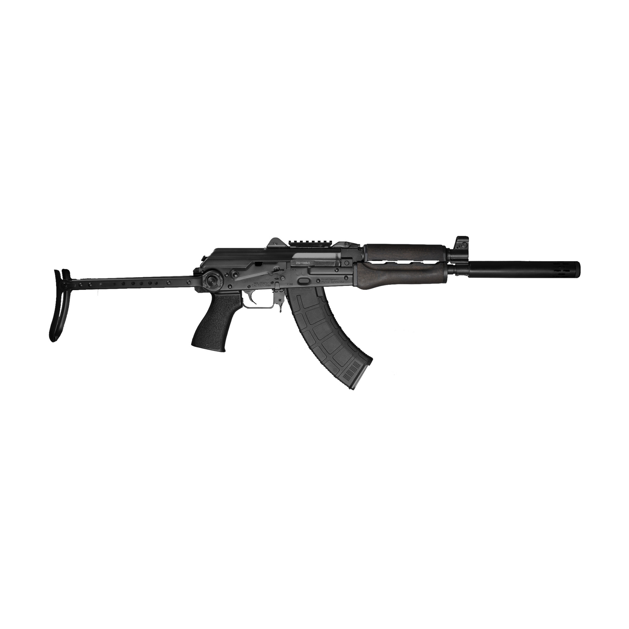 Zastava ZPAP92 AK-47 Rifle 7.62x39mm 16.5" Barrel 30 Rounds Dark Wood Handguard