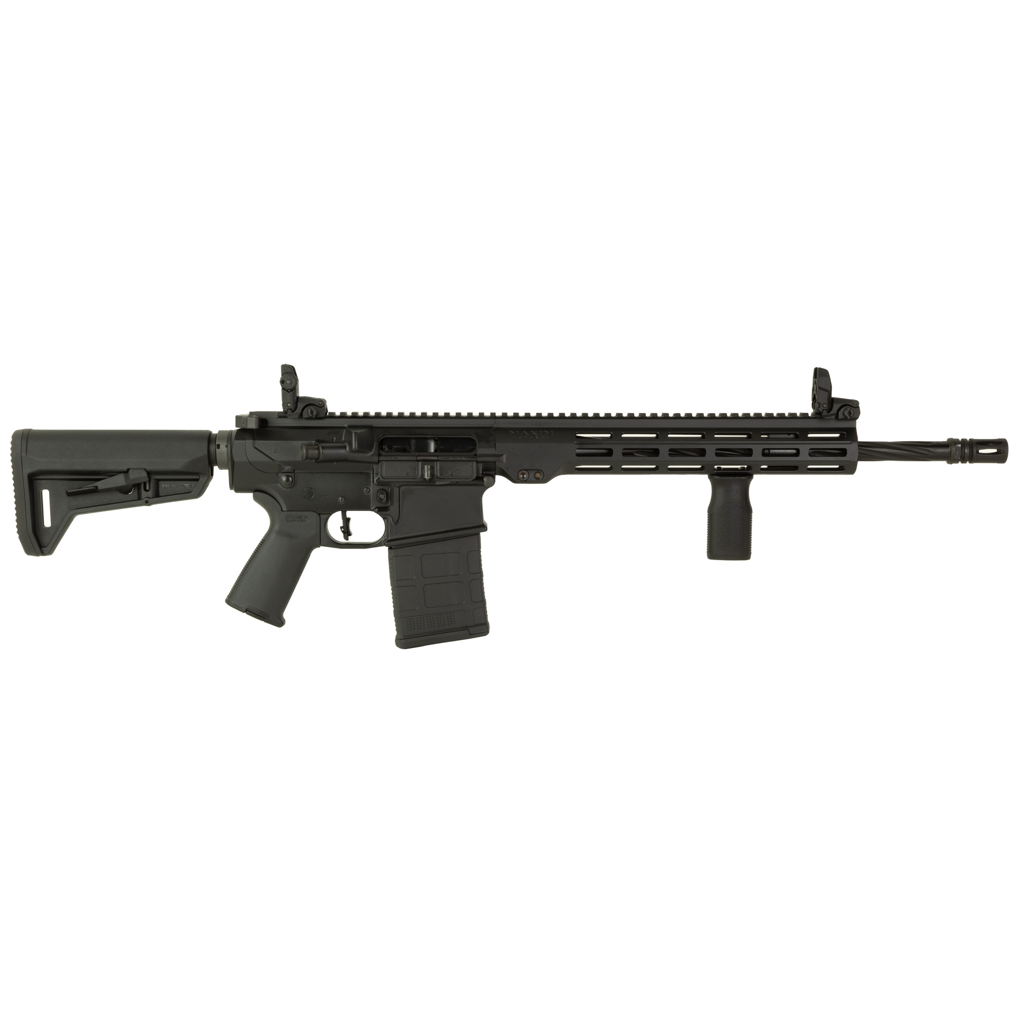 Maxim Defense MXM49685 MD10 L 308 Win 20+1 16" Fluted Barrel, Black Cerakote Finish, M-LOK Handguard, Magpul Furniture, SL-K Stock, MVG Grip, MBUS Sights, Blackout Defense Flat Trigger