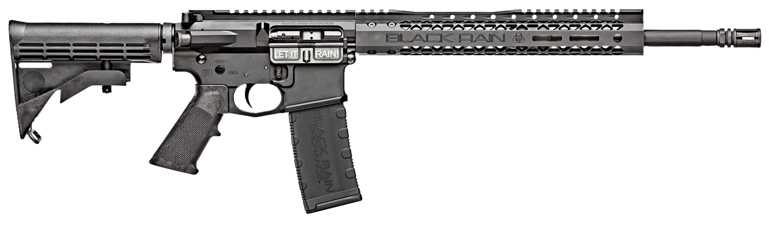 Black Rain Ordnance TYRANT300BLK Tyrant  300 Blackout 16" 30+1 Black Anodized Rec Black Adjustable Stock Black Polymer Grip