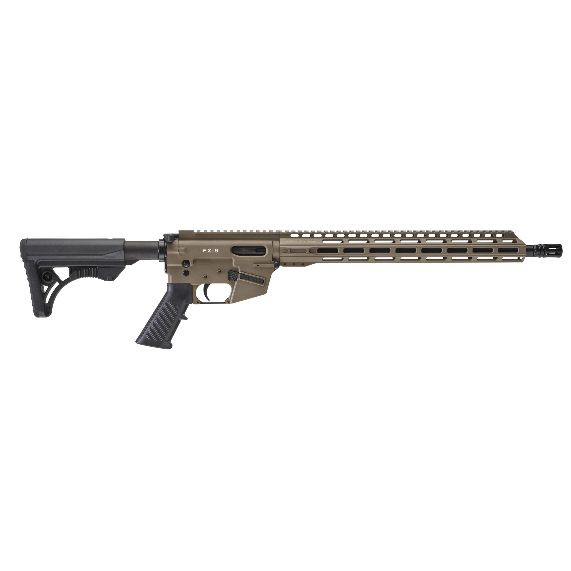 Freedom Ordnance FX9 AR Rifle 9mm Luger 33rd Magazine 16" Barrel FDE with 13" MLOK Handguard