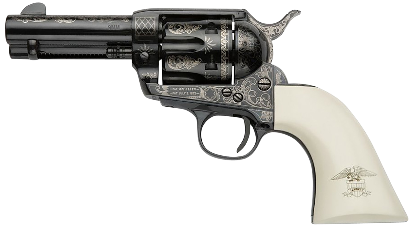 Pietta Liberty Revolver 9mm 3.5 in. Ivory White Polimer Grip 6 rd.