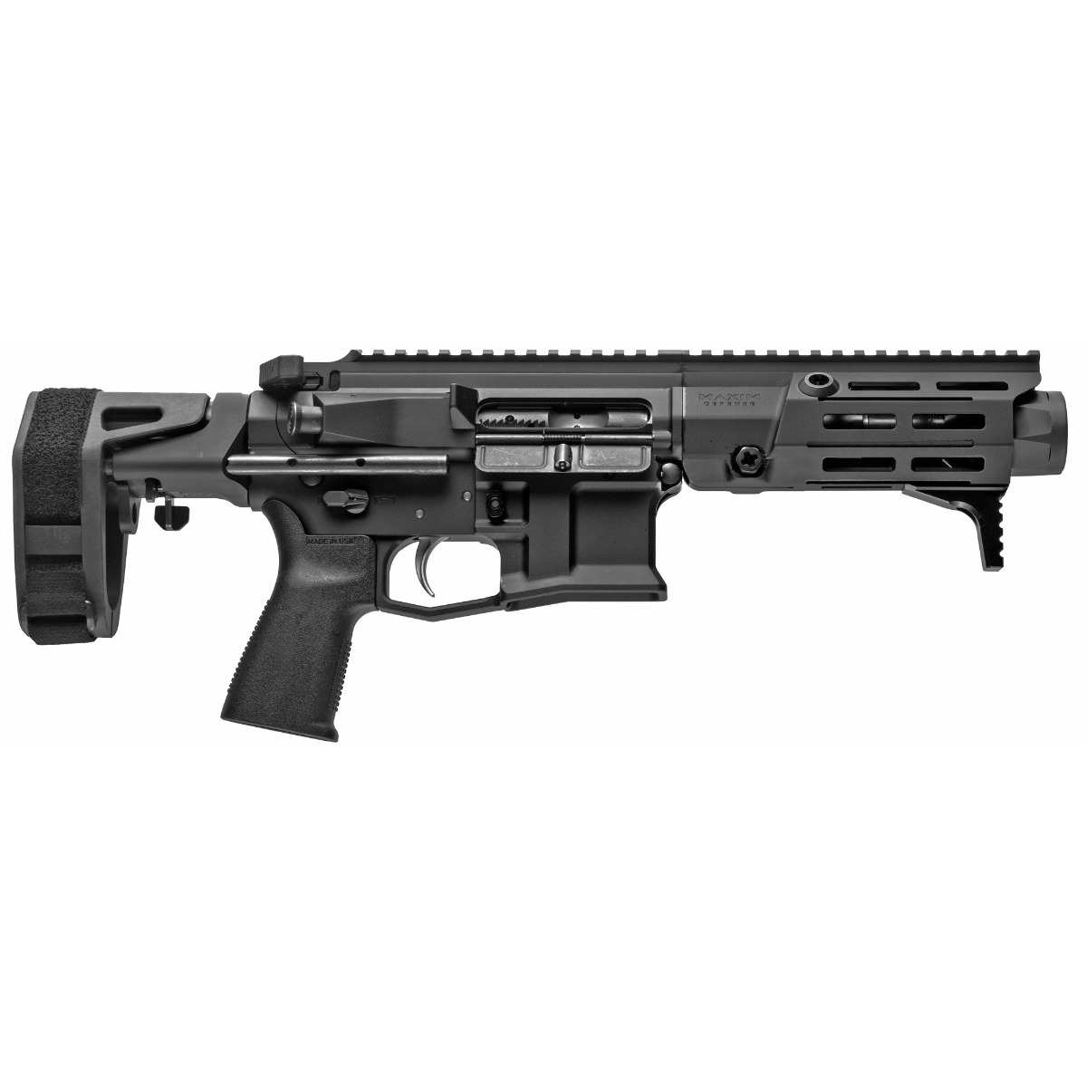 Maxim Defense PDX Aluminum AR Pistol - Black | 7.62x39 | 5.5" Barrel | Hate Brake | SCW PDW Brace