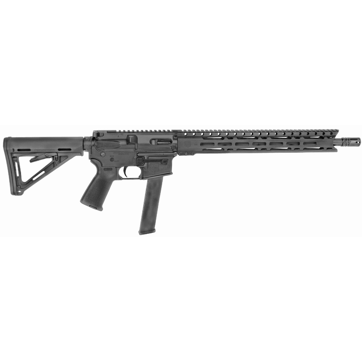 Diamondback DB9 AR 9mm 16in 32rd Finish Nitride M-LOK Rail Magpul Grip A2 Flash Hider
