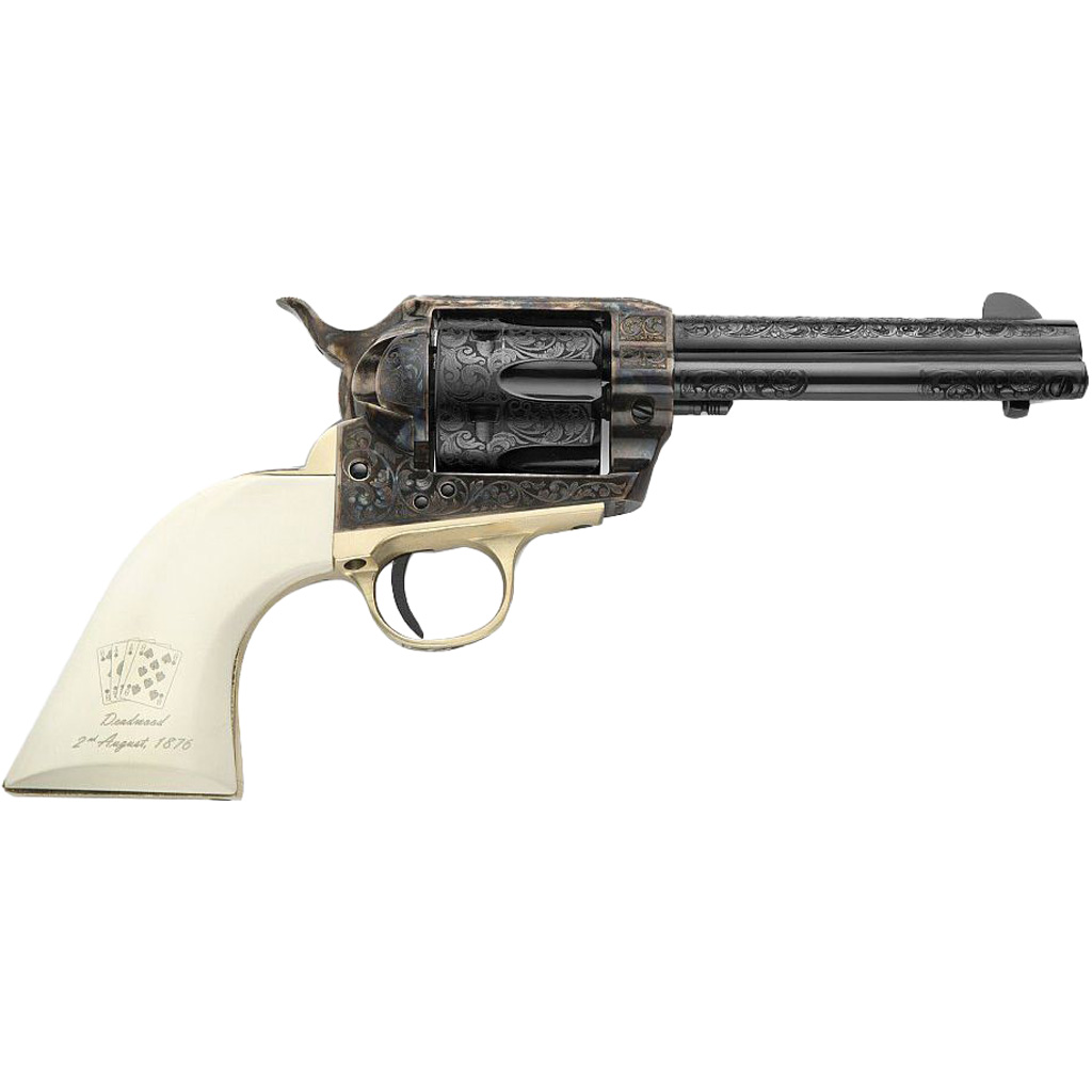 Pietta 1873 Deadman's Hand Revolver 9mm 4.75 in. White Polimer AE Grip