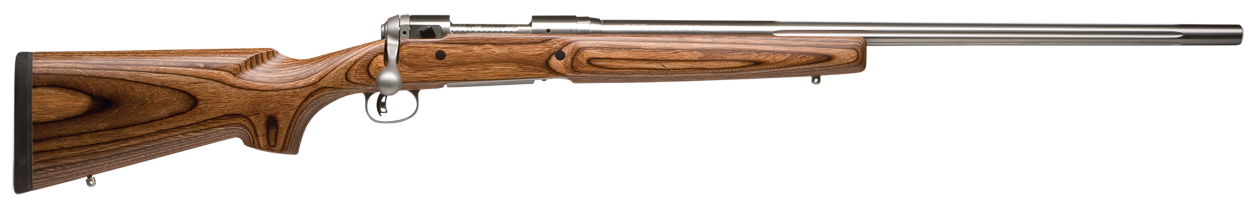 Savage Model 12 Varminter 243 Winchester 26 inch 4 round Stainless Brown Wood Laminate