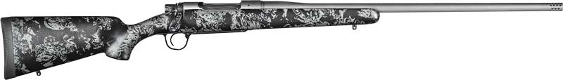 Christensen Arms 8010108600 Mesa FFT 300 PRC 3+1 22" Threaded Barrel, Tungsten Gray Cerakote, Black with Gray Webbing Stock