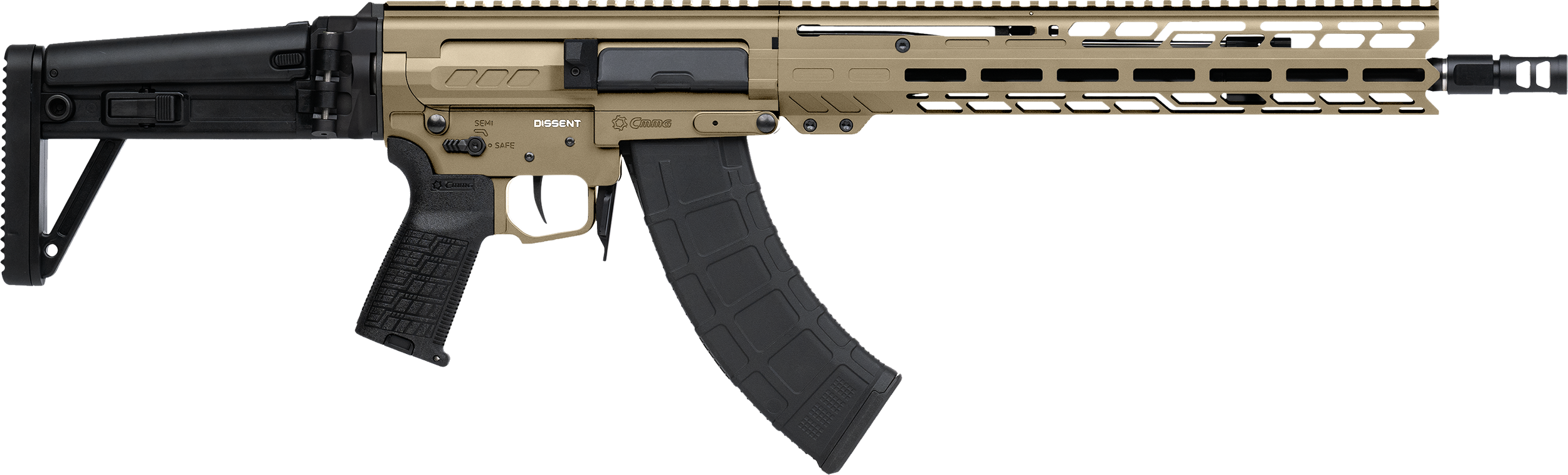 CMMG Dissent MK4 7.62x39mm 14.3" 30 Rounds Coyote Tan Cerakote