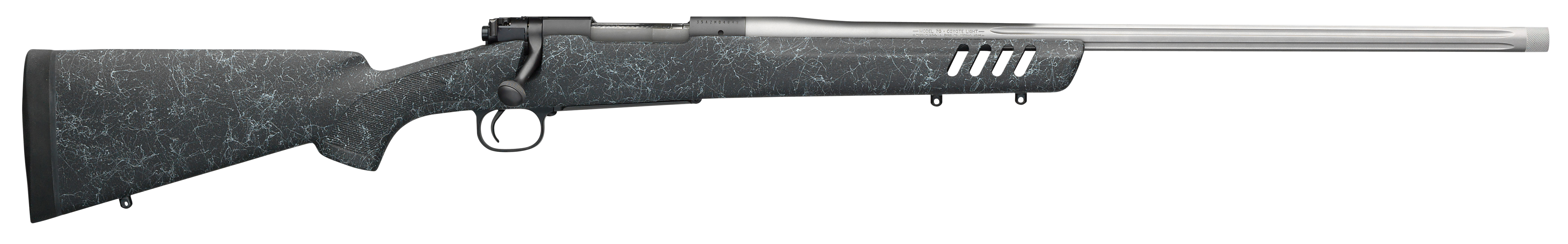 Winchester Model 70 Coyote Light 325 WSM 24 Inch 3 Rounds Gray Webbing Blued Steel