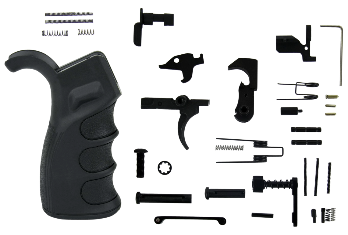 TacFire LPK02USAB AR-15 Lower Parts Kit with PGAR-B Grip