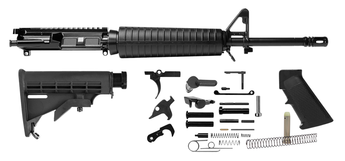 Del-Ton RKT104 Heavy Mid-Length Rifle Kit 5.56 NATO 16in Chrome Moly Vanadium Barrel A2 Flash Hider