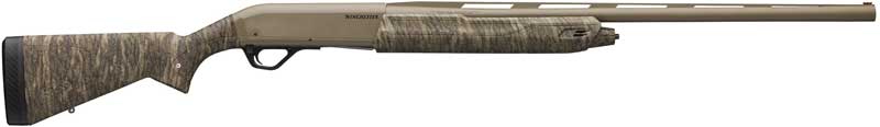 Winchester SX4 Hybrid Hunter 12 Gauge 26 Inch 4 Rounds FDE Cerakote Mossy Oak Bottomland