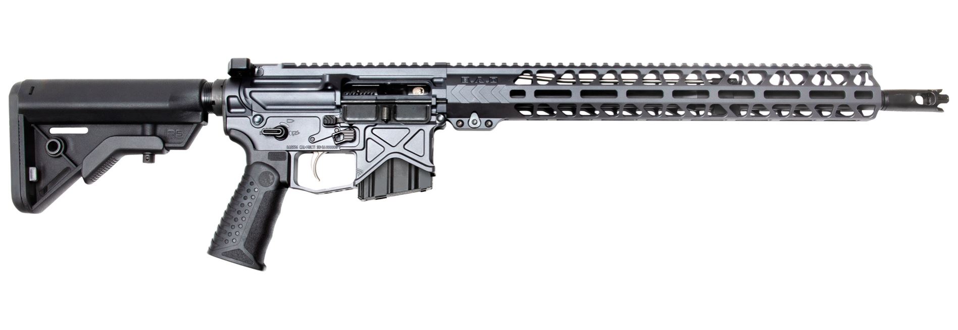 Battle Arms Development CA Compliant Billet AUTHORITY Elite AR15 Rifle - Combat Grey | 5.56NATO | 16" Barrel | 15" M-LOK Free-Float Rail | B5 Stock | Nickel Teflon Trigger | CA Complaint MRB Conversion