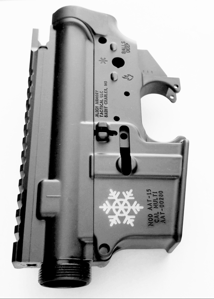 Alien Armory Tactical Planet Librealm 223 Wylde, 16in. Barrel, 30rd, 14" MLOK Rail & Pineapple Flash Hider - Black