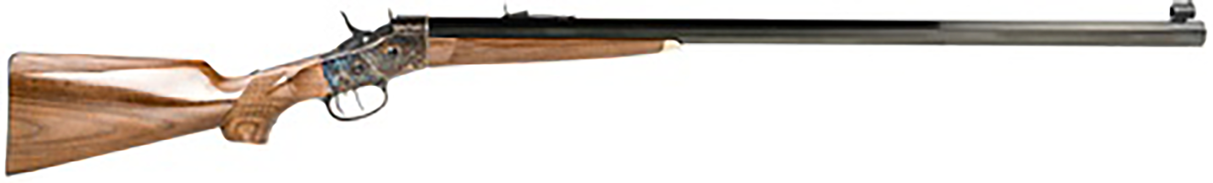 Taylors & Company 210164 Rolling Block John Bodine 45-70 Gov 1rd 34" Blued Octagon Barrel, Color Case Hardened Steel Receiver, Walnut/ Fixed Pistol Grip Stock,