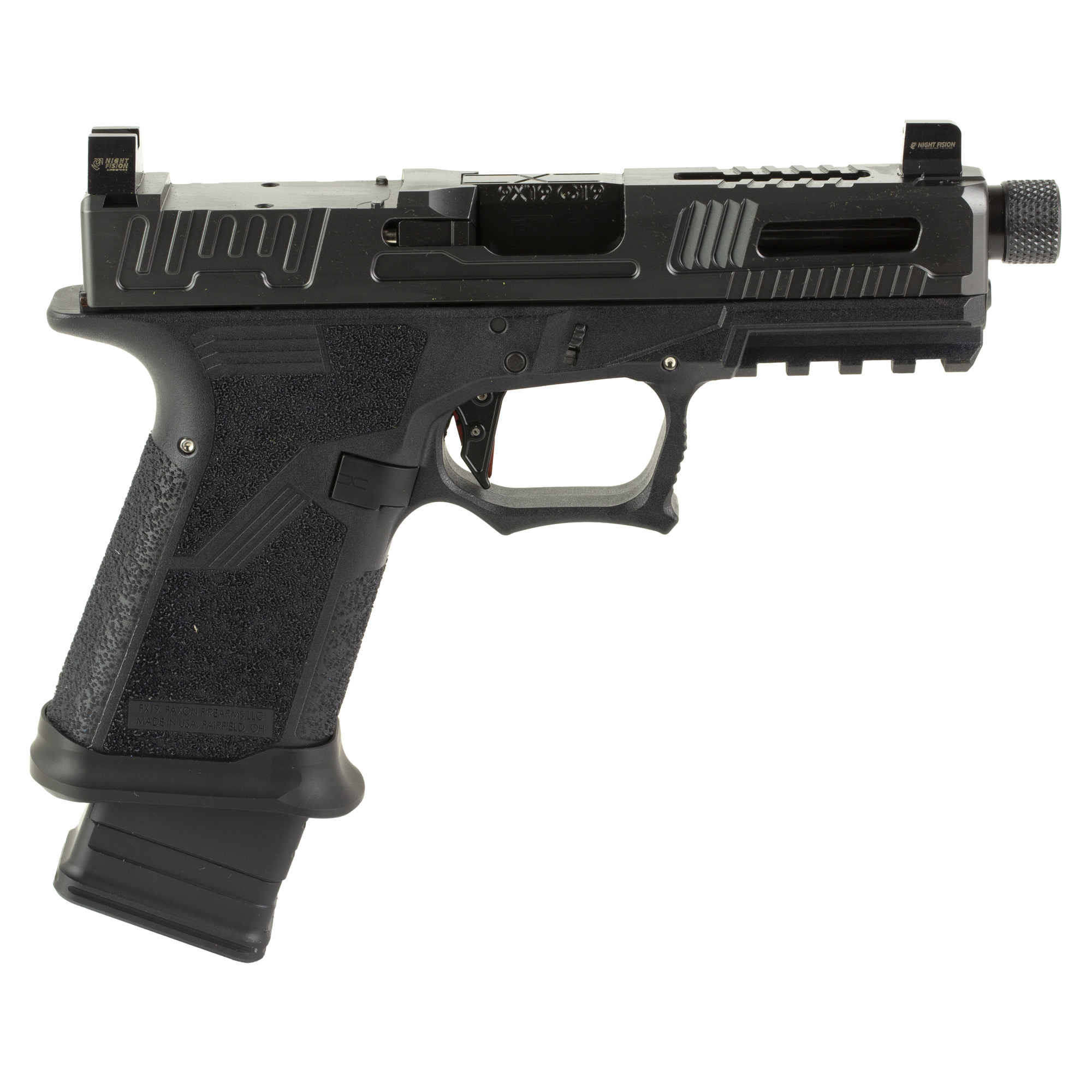 Faxon FX-19 Hellfire Compact Pistol - Black | 9mm | 4.5" Threaded Barrel | 20rd | Optic-Ready