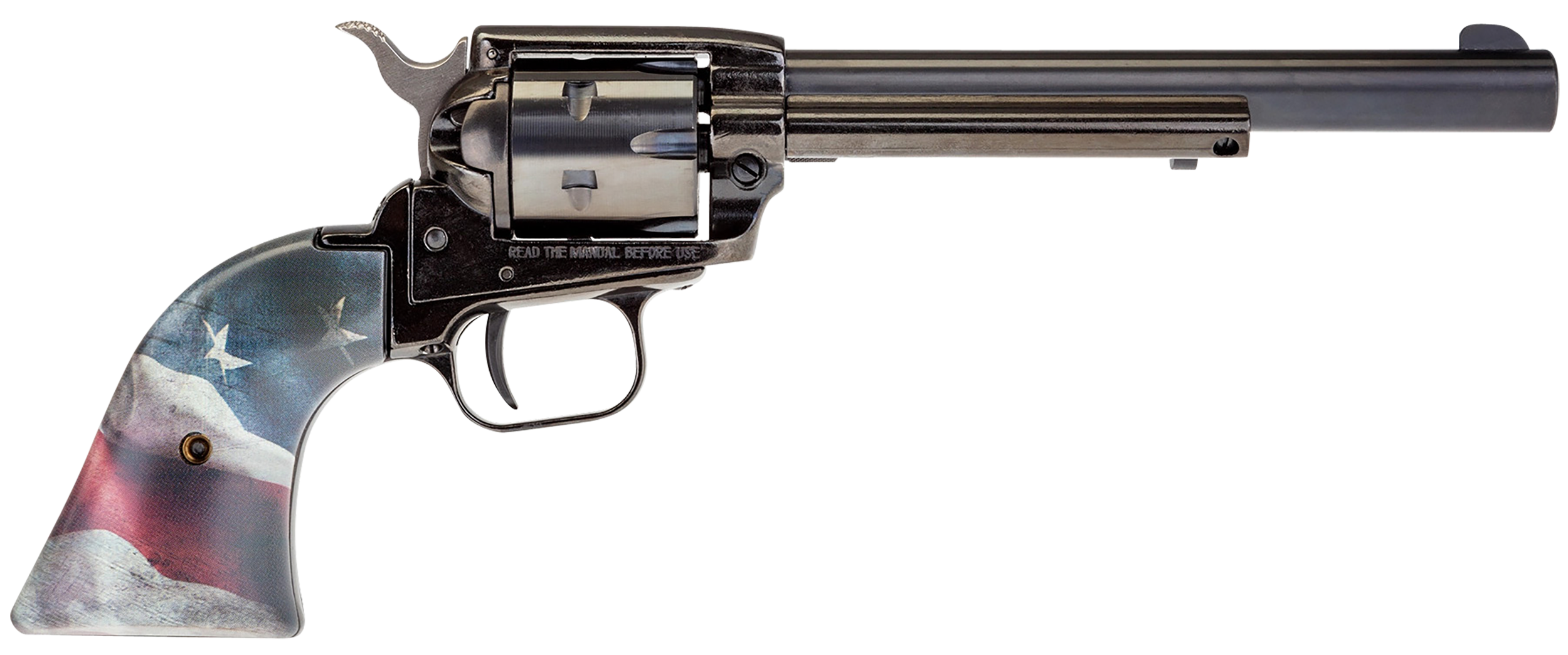 Heritage Rough Rider 22 LR 6.5in 6-Round Oxide Finish Us Flag Grip