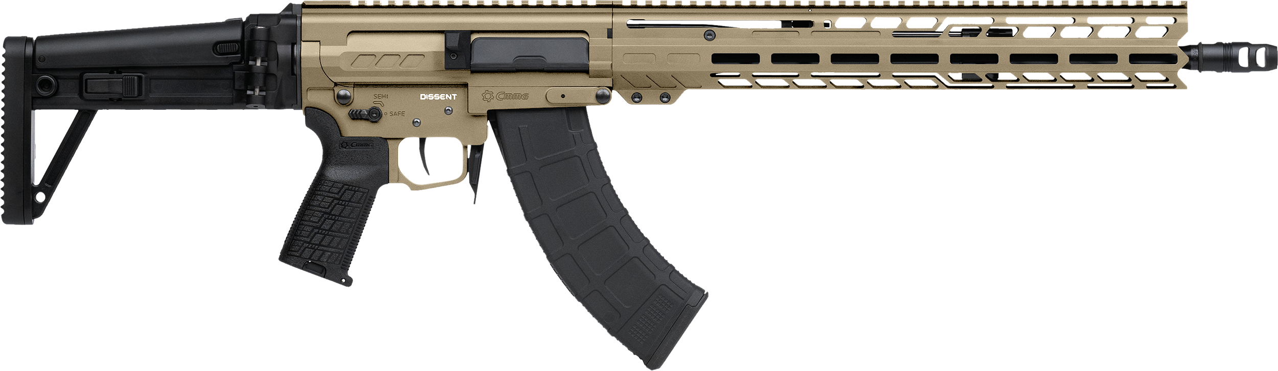 CMMG Dissent MK47 7.62x39mm 16.1" 30 Rounds Coyote Tan Cerakote