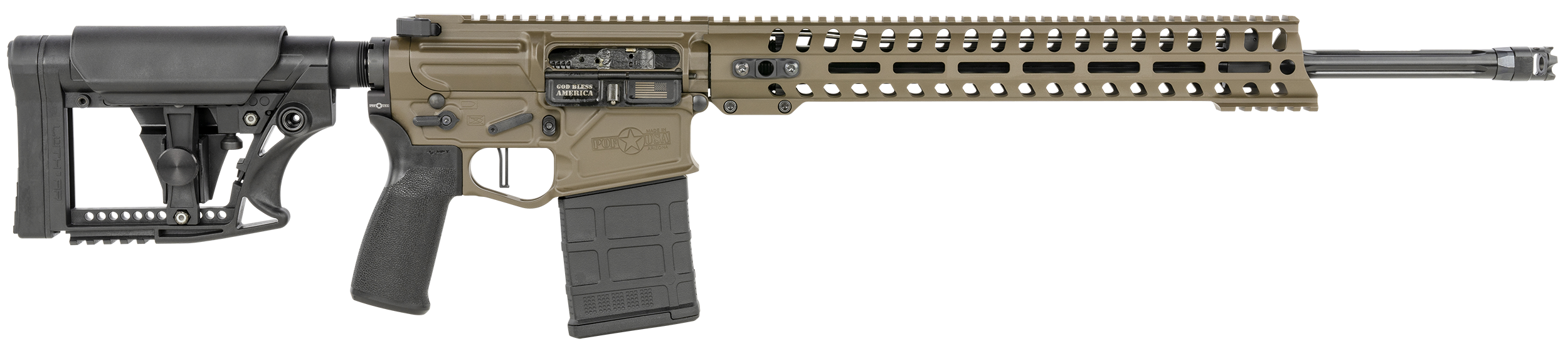 Patriot Ordnance Factory Rogue Prescott 6.5 Creedmoor 20in 20+1 Patriot Brown Stainless Fluted Barrel Adjustable Stock MFT Grip