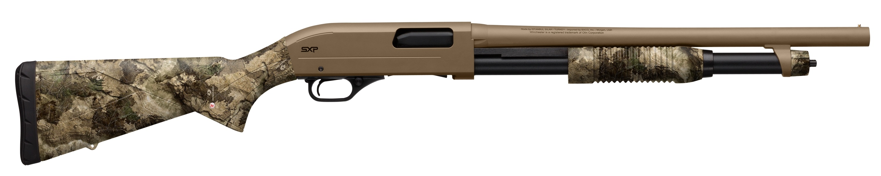 Winchester SXP Defender 12 Gauge 18 Inch Mossy Oak Elements Terra Bayou Camo FDE