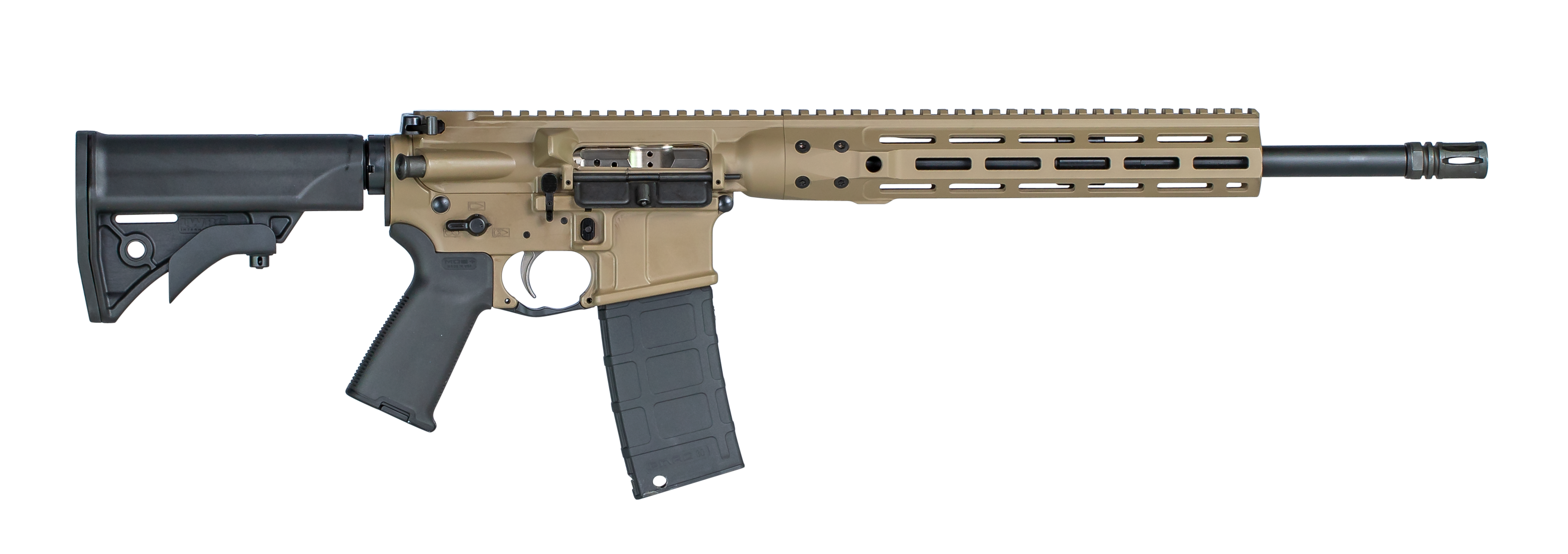 LWRC Icdir3ck16ml 300 AAC Blackout 16.10 Barrel 30+1 Flat Dark Earth Anodized Receiver Magpul MOE Grip