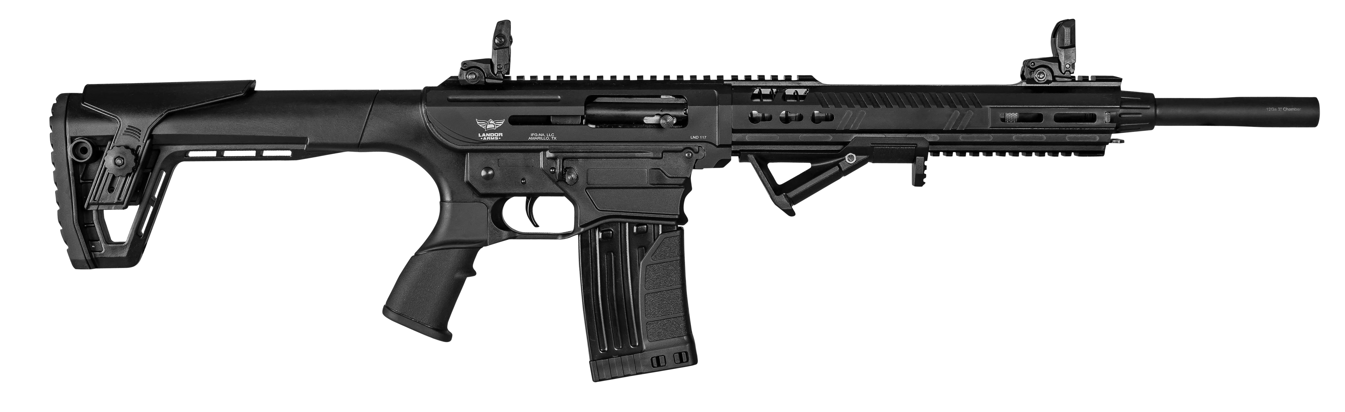 Canyon Arms AR-Shotgun 12GA, 18.5in. Barrel, 5rd - Black (LDLND1171218)