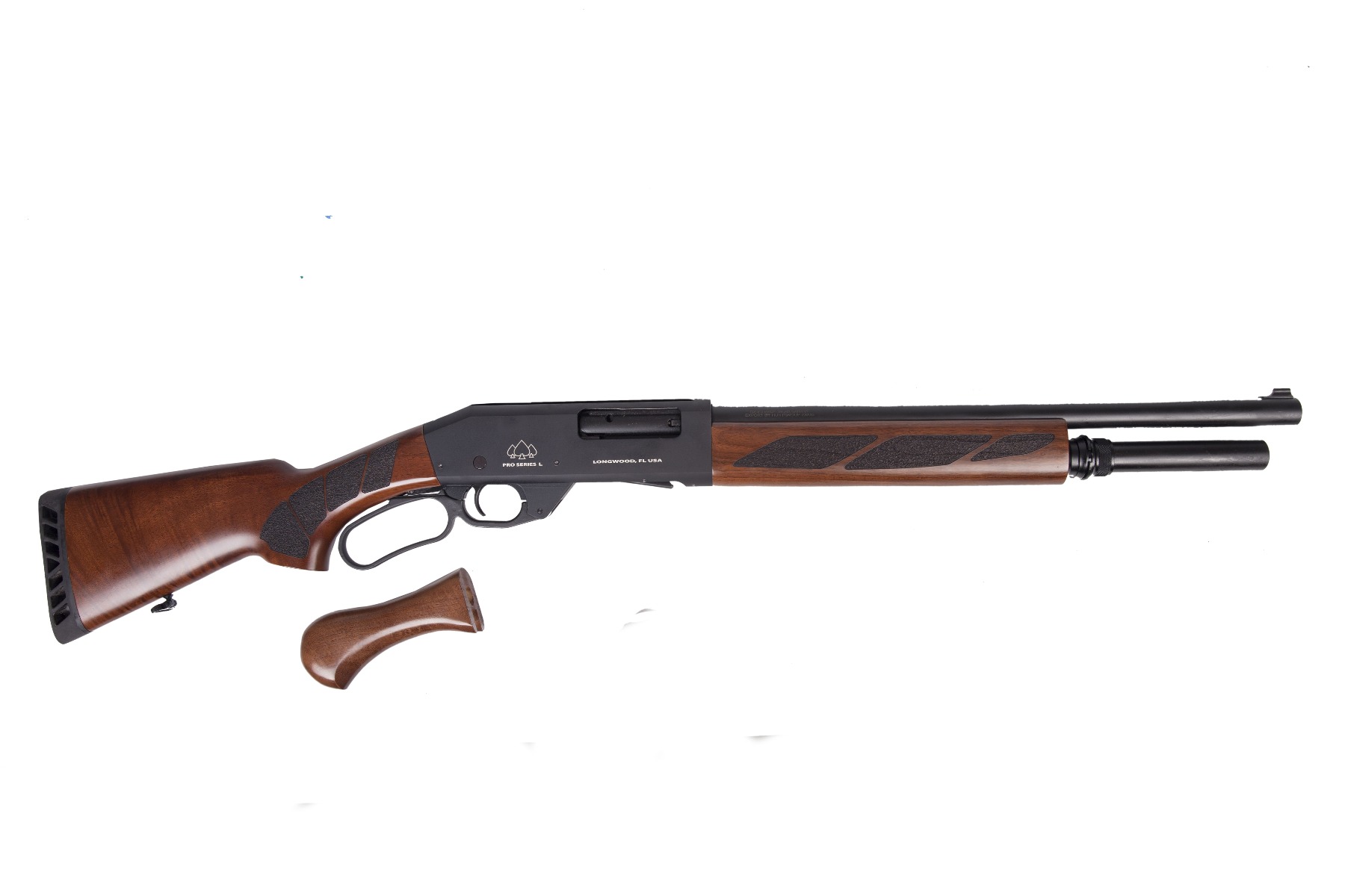 Black Aces Tactical Pro Series L 12GA, 18.5in. Barrel, 6rd, Wood Stock & Forend. Incl. Birds Head Grip - Black