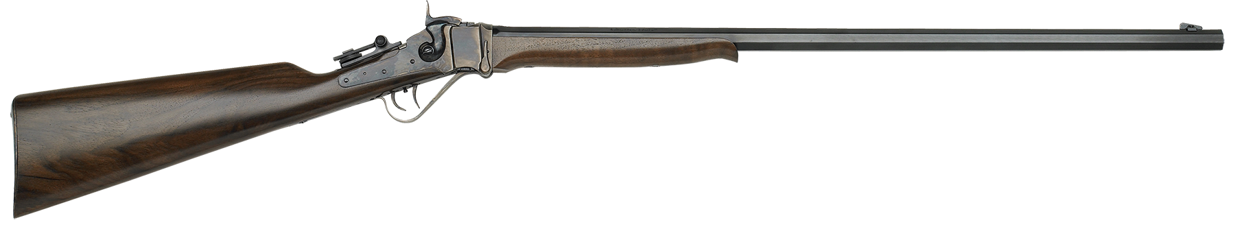 Taylors & Company 220070 Half-Pint Sharps 38-55 Win Caliber with 1rd Capacity, 26" Blued Barrel, Color Case Hardened Metal Finish & Walnut Synthetic Stock (Full Size)