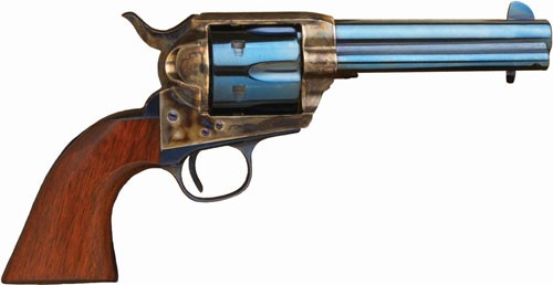 Cimarron P Model 357 Magnum 4.75 inch 6 Round Case Hardened Blued Walnut