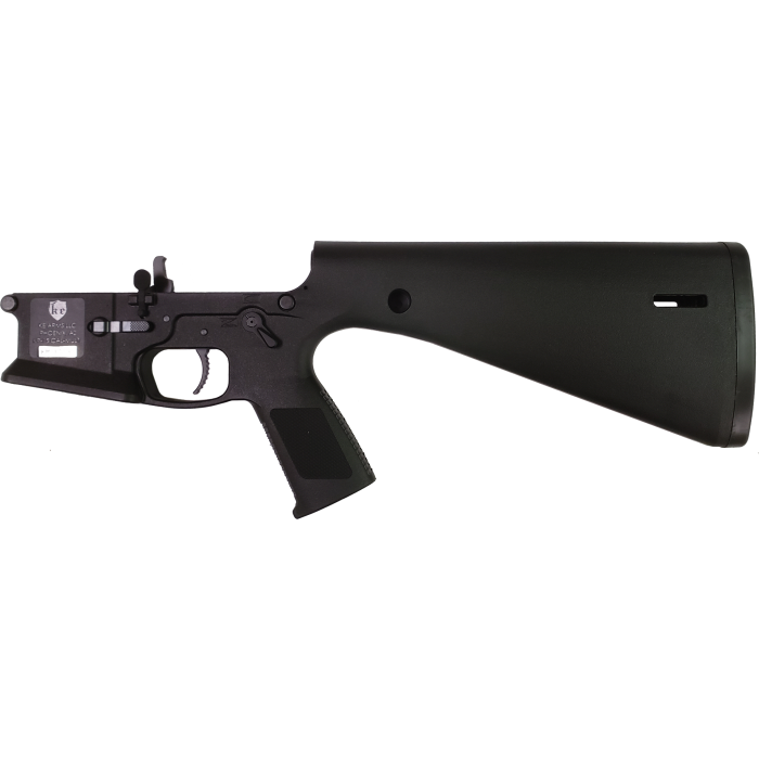 KE Arms KP-15 Polymer Complete AR15 Lower Receiver - Black | SLT Trigger & Ambidextrous Controls | Integral Buttstock & Pistol Grip