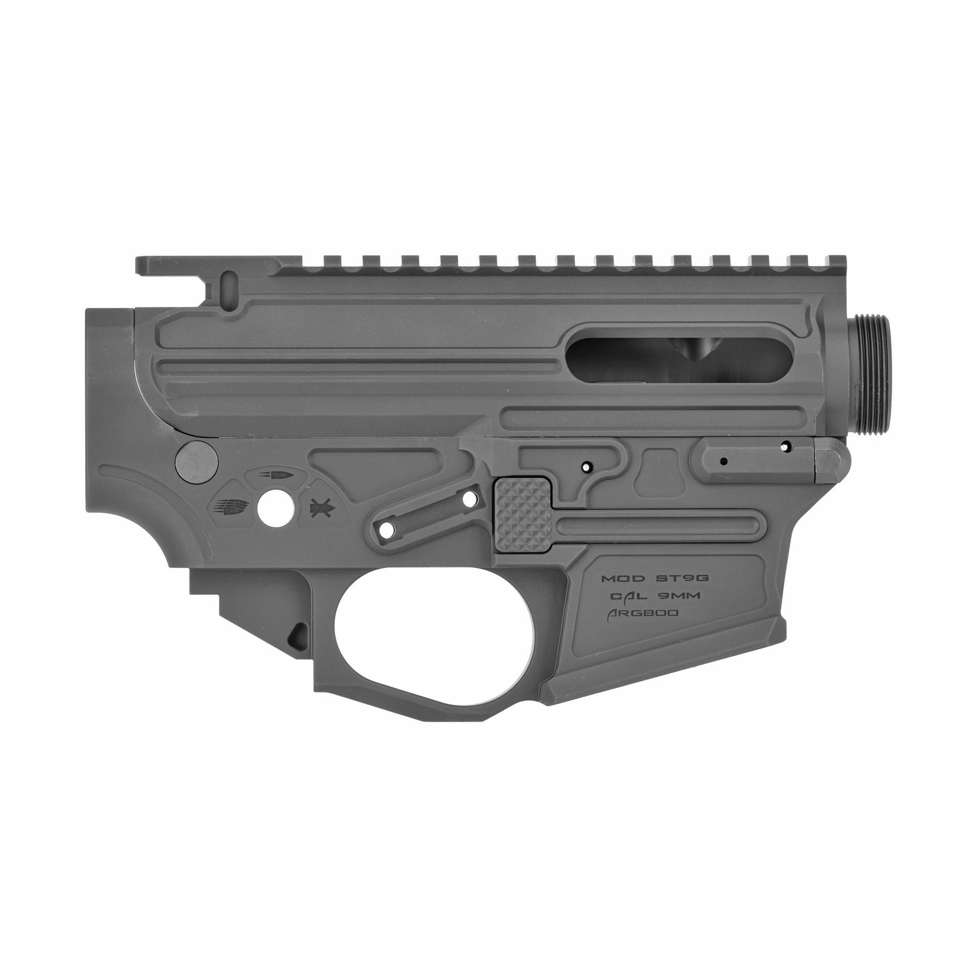 Spikes Tactical STSB920 Upper/Lower Set  AR-15 9mm Compatible w/Glock Mags, Black Hardcoat Anodized