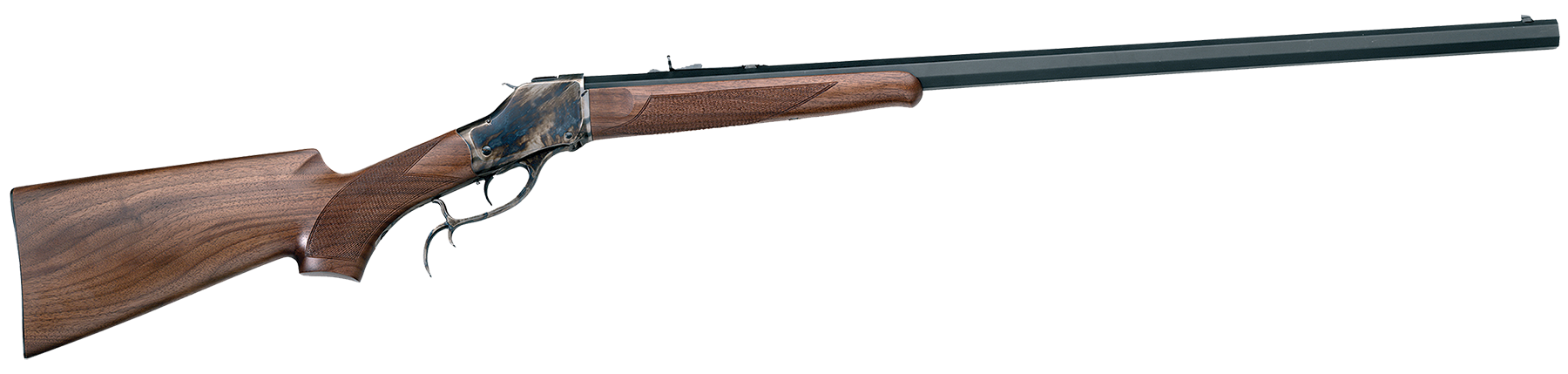 Taylors & Company 210155 High Wall Sporting 45-70 Gov Caliber with 1rd Capacity, 32" Barrel, Color Case Hardened Metal Finish & Walnut Stock (Full Size)