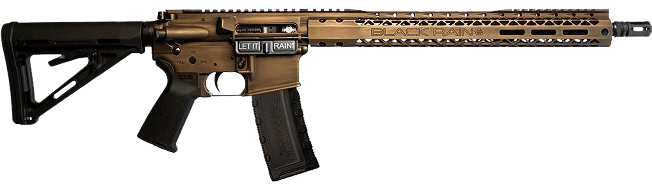 Black Rain BROSS2020FRBB Fission  5.56x45mm NATO 16" 30+1 Bronze Battleworn Cerakote Black Adjustable Magpul MOE Stock