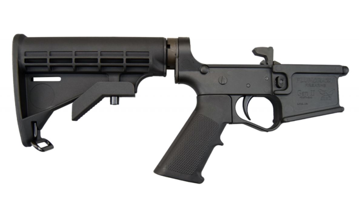 Plum Crazy Polymer Complete AR-15 Lower Receiver - Black | M4 Buttstock | Gen II