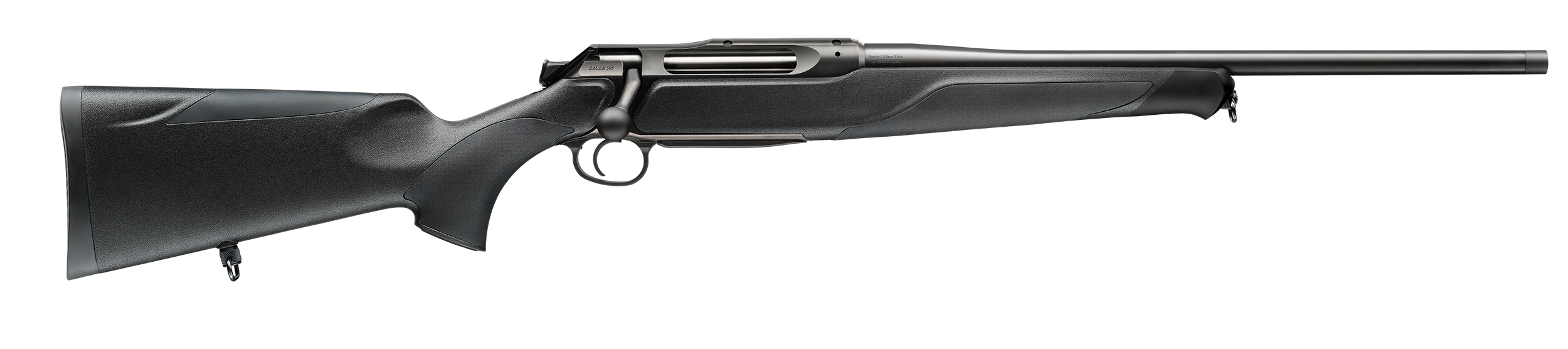 Sauer 80117629 505 Synchro XT Full Size 243 Win Mag 5+1 22" Titanium Gray Threaded Barrel, Saddle Mount Steel Receiver, Black Fixed Synthetic Stock