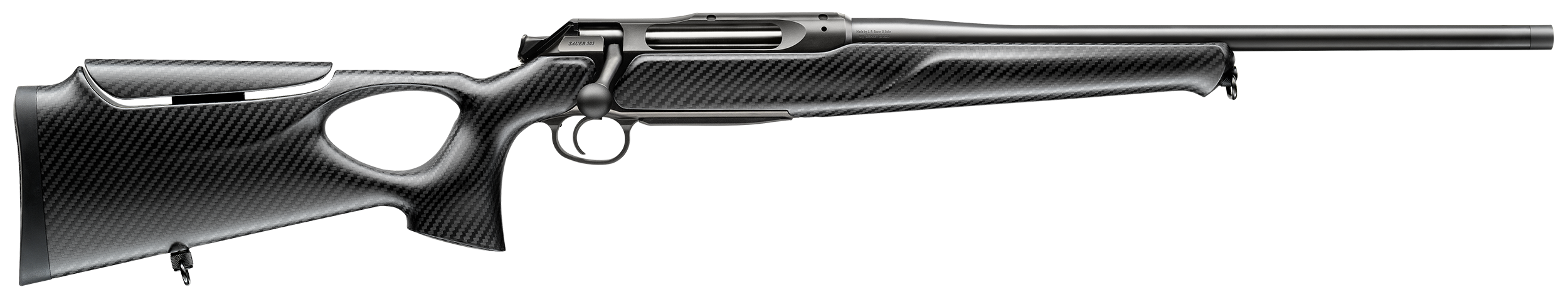 Sauer 80117133 505 Synchro XTC Full Size 300 Win Mag 2+1 22" Matte Blued Threaded Barrel, Matte Blued Saddle Mount Steel Receiver, Black Thumbhole w/Adj Comb Carbon Fiber Stock