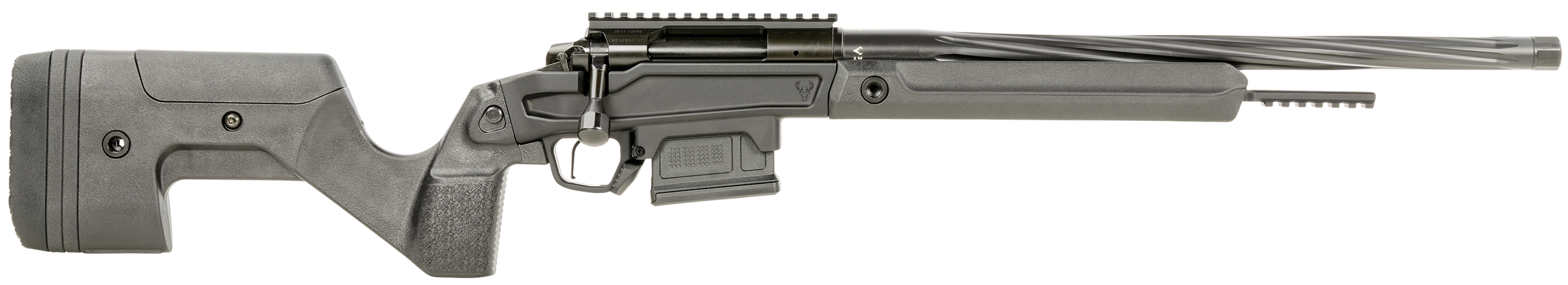 Stag Arms SABR01020001 Pursuit  308 Win 5+1 18" Threaded/Fluted Sporter Barrel, Black Cerakote Finish, OEM Hybrid Hunter Stock, TriggerTech Trigger, 20 MOA Scope Mount