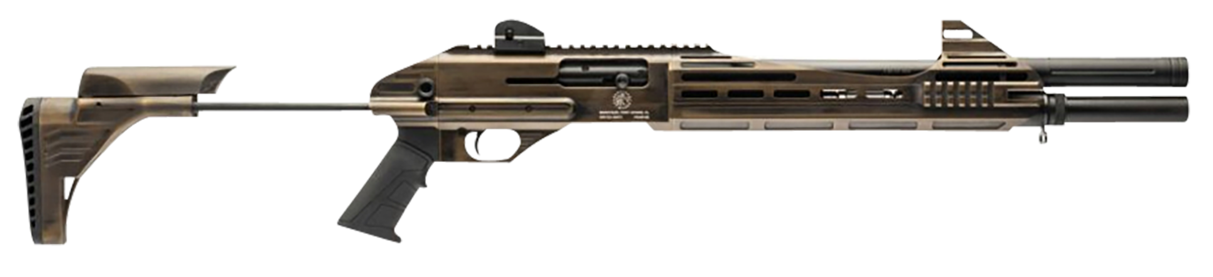 Garaysar Ft. Myers FEAR112 FEAR-112  12 Gauge 3" 5+1 18.50", Bronze Rec with Fixed Stock, Black Polymer Grip, Iron Sights