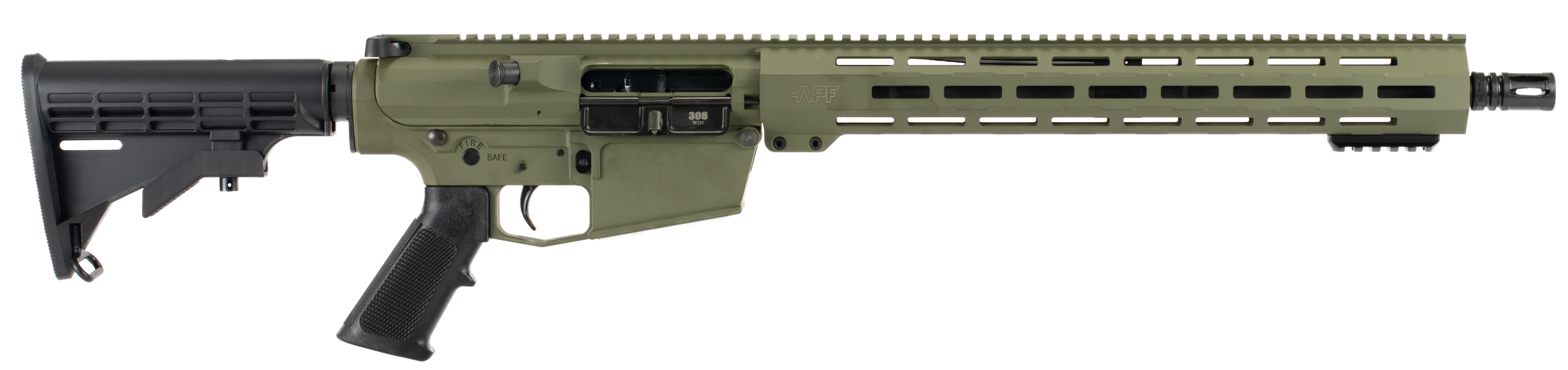 Alex Pro Firearms Guardian 308 Winchester 16in 20rd Green Mil spec Grips