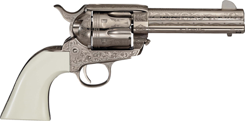 Cimarron Firearms, Meldrum Pre-War, 357 Magnum, 4.75 inch, 6-Round, Nickel Ivory