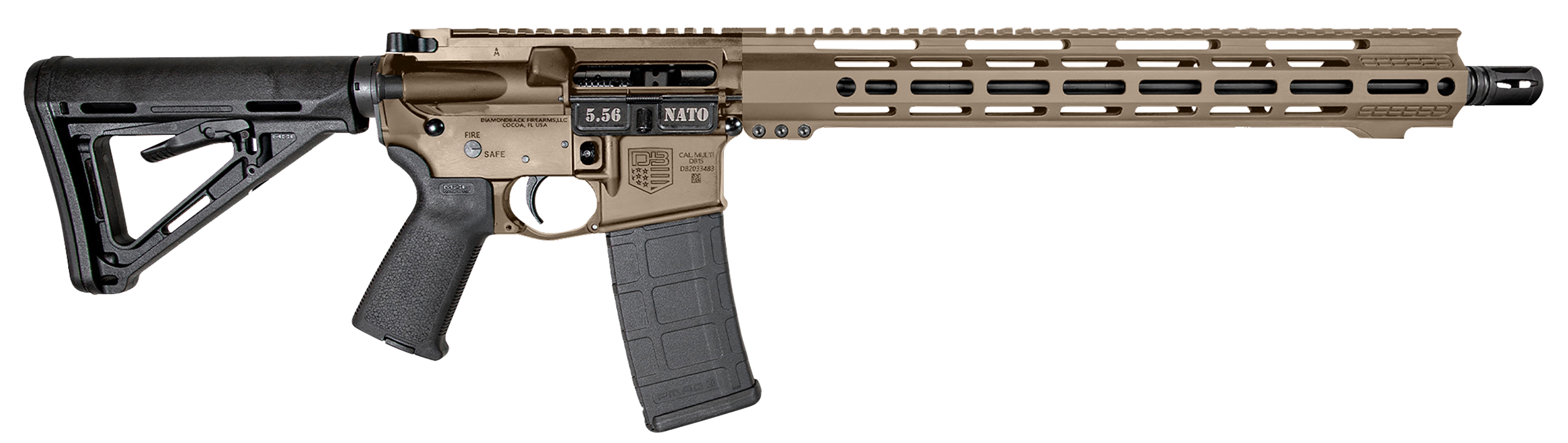 Diamondback DB15 5.56 NATO 16in 30rd Flat Dark Earth FDE