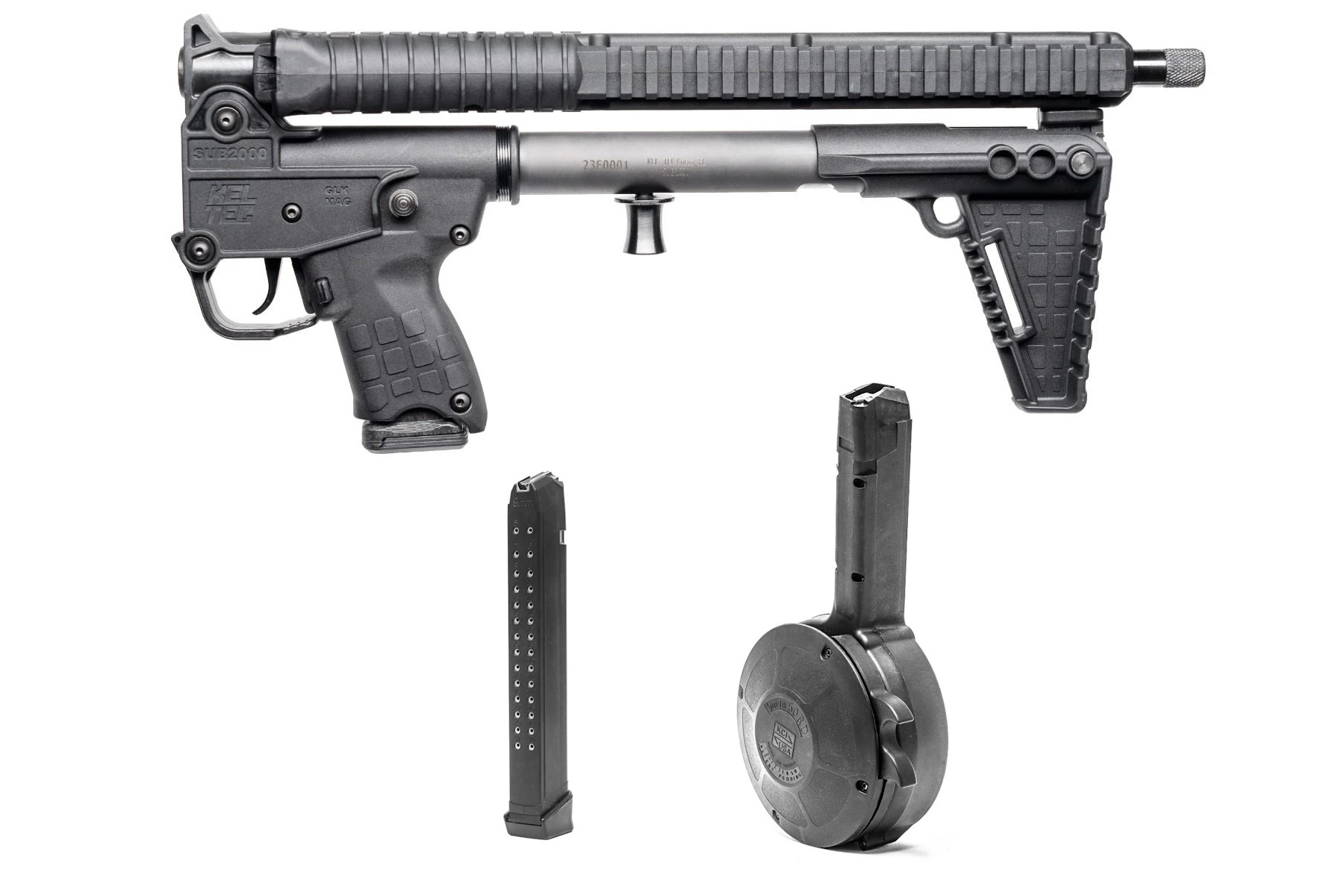 Keltec Sub2k Gen 3 9mm Luger 16 Barrel 15 Rounds Black w KCI Drum