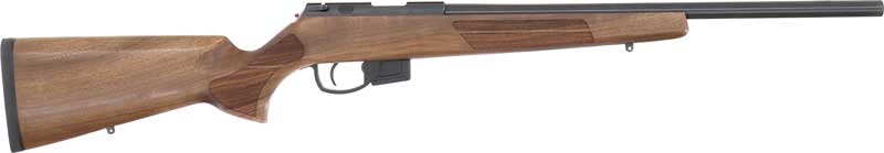 Anschutz 1761D HB, 17 Hornady Magnum Rimfire (HMR), 20in. Barrel, 5rd, Wood Stock & Heavy Barrel - Black (NPN: 15621)