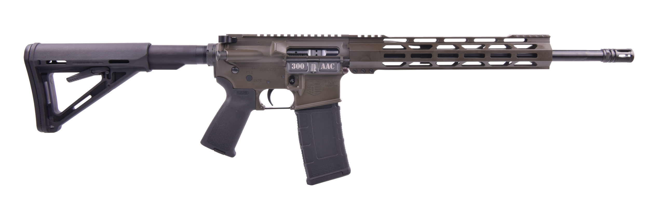 Diamondback DB15 Carbon DB171BB101 300 AAC Blackout 16in 30rd OD Green MLOK