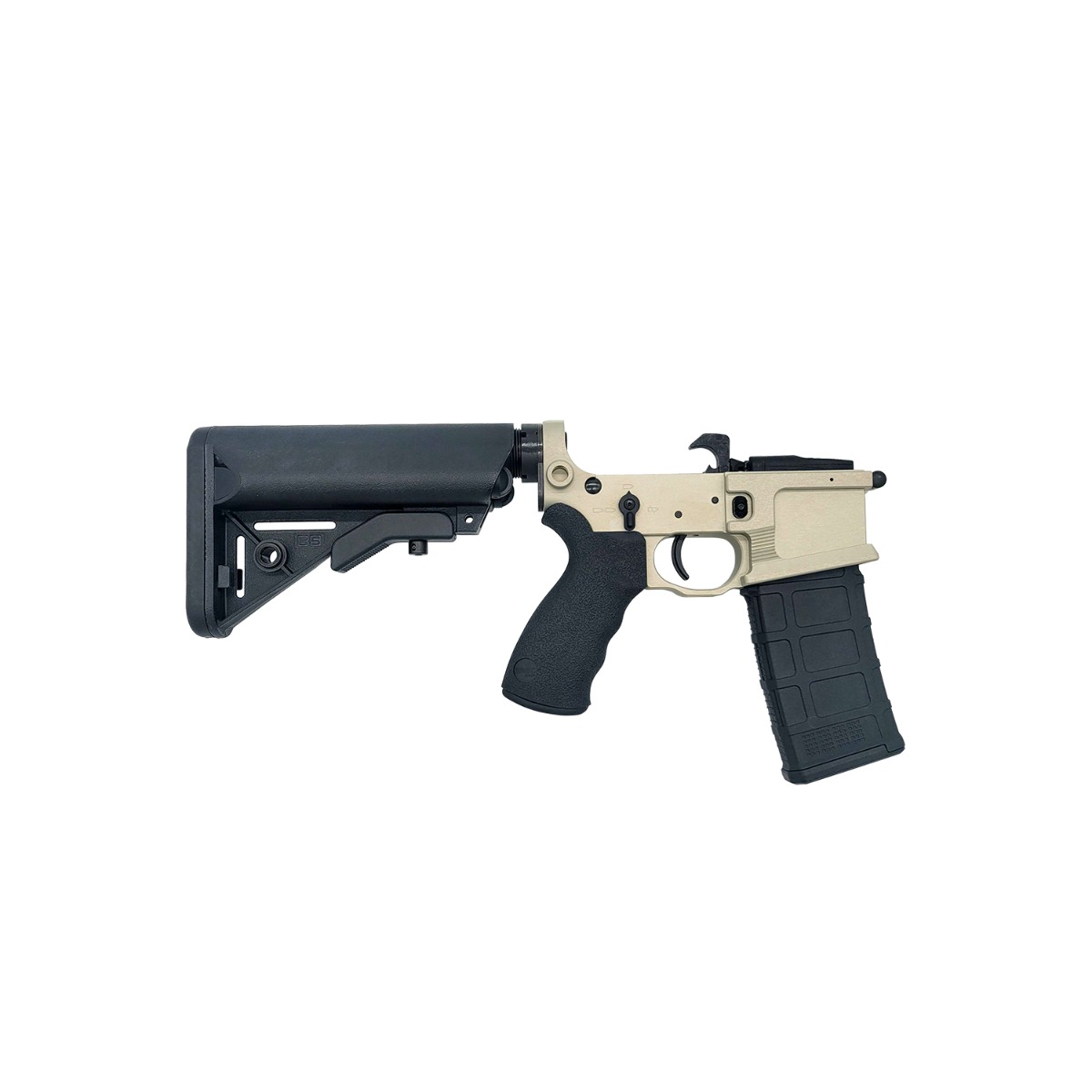 Franklin Armory BFSIII Equipped LIBERTAS BLR Complete AR15 Lower Receiver - Desert Smoke | Installed BSFIII Trigger | B5 SOPMOD Stock Installed