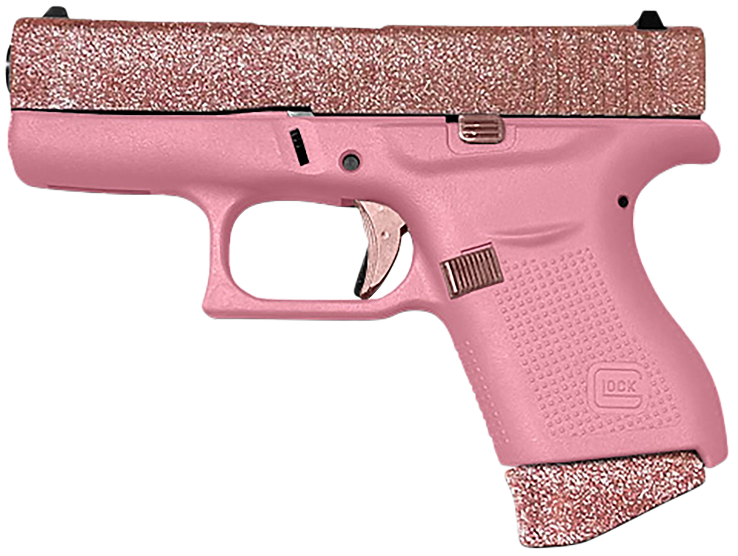 Glock G43X Mos 9mm Luger 3.41in 10rd Pink Cerakote