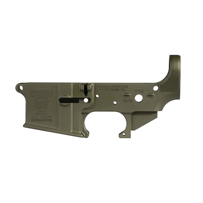 Geissele Super Duty Stripped Lower Receiver Multi Caliber 7075 T6 Aluminum ODG
