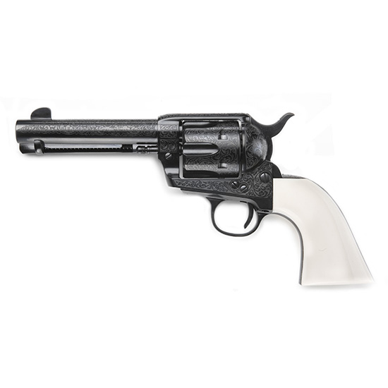 Pietta 1873 GWII The Shootist Revolver 357 Mag. 4.75 in. Laser Engraved Blue Ultra Ivory